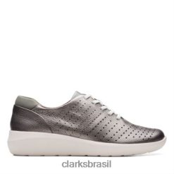 Clarks mulheres clarks kayleigh aster estanho couro RJZRN3978 couro de estanho