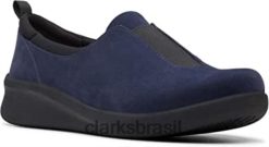 Clarks mulheres clarks navy feminino sillian 20 walk loafer azul marinho RJZRN2209 marinha