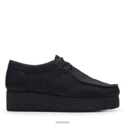 Clarks mulheres clarks nobuck preto wallacraft RJZRN6172 nobuck preto