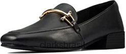 Clarks mulheres clarks pure block mocassins femininos pretos RJZRN194 preto
