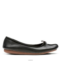 Clarks mulheres Clarks Sarda Gelo Couro Preto RJZRN3018 couro preto