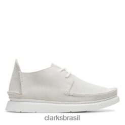 Clarks mulheres clarks sete camurça branca RJZRN4002 camurça branca