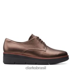 Clarks mulheres clarks shayllace bronze metálico RJZRN3926 bronze metálico