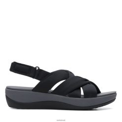 Clarks mulheres Clarks têxteis pretos arla meg RJZRN3432 têxtil preto