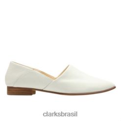Clarks mulheres clarks tom puro couro branco RJZRN4263 couro branco