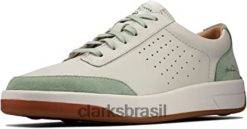 Clarks mulheres Clarks Verde Branco Hero Air Lace Tênis Casual Feminino RJZRN2640 verde branco