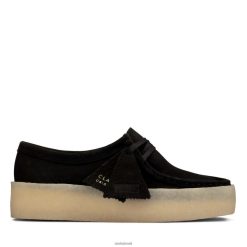Clarks mulheres copo wallabee clarks preto RJZRN3023 nobuck preto
