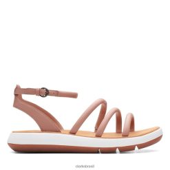 Clarks mulheres couro rosa clarks estilo jemsa couro rosa RJZRN6379 couro rosa