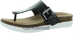 Clarks mulheres elayne step feminino couro envernizado branco clarks couro envernizado preto RJZRN183 couro envernizado preto