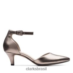 Clarks mulheres estanho metálico sintético linvale edyth clarks RJZRN4036 estanho metálico sintético