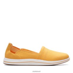 Clarks mulheres etapa da brisa de clarks amarela RJZRN6531 amarelo