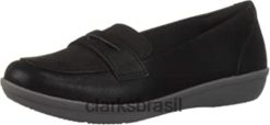 Clarks mulheres feminino 26137762 ayla form clarks nobuck sintético preto RJZRN1909 nobuck sintético preto