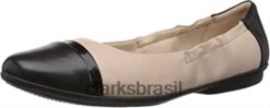 Clarks mulheres Graceljen NY Ballet Flat Clarks Feminino Couro Rosa Nu RJZRN1637