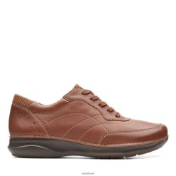Clarks mulheres gravata appley clarks couro marrom escuro RJZRN3285 couro castanho escuro
