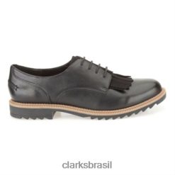 Clarks mulheres griff mabel clarks couro preto RJZRN3885 couro preto