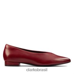 Clarks mulheres laina 15 easy clarks vinho couro RJZRN3933 couro vinho