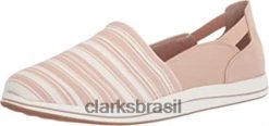 Clarks mulheres Loafer feminino Clarks em lona taupe RJZRN1979
