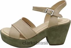 Clarks mulheres maritsa70 cinta sandálias femininas de salto alto clarks taupe combi RJZRN341 combinação cinza