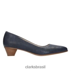 Clarks mulheres mena bloom clarks couro marinho RJZRN3981 couro marinho