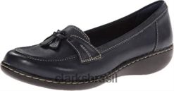 Clarks mulheres mocassim feminino clarks azul marinho RJZRN2240 marinha