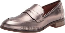 Clarks mulheres mocassim feminino sintético metálico trish rose clarks RJZRN2492