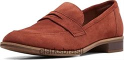 Clarks mulheres mocassim feminino trish rose mahoga ny clarks RJZRN475