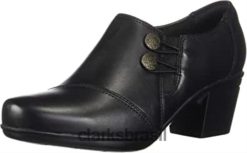 Clarks mulheres mocassim feminino Warrenwarren preto Clarks RJZRN2430 preto