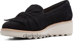 Clarks mulheres mocassim sharon dasher feminino bege preto preto clarks RJZRN1158 bege preto