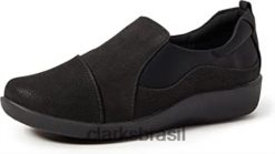 Clarks mulheres mocassim slip-on feminino sillian paz clarks preto RJZRN1406 preto
