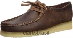 Clarks mulheres mocassim wallabee feminino clarks cera de abelha RJZRN215 cera de abelha