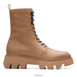 Clarks mulheres motivo 20 renda couro bronzeado claro clarks couro bronzeado claro RJZRN5302 couro castanho claro