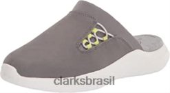 Clarks mulheres mule clarks cinza têxtil feminino nova facilidade RJZRN753