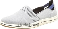 Clarks mulheres mule clarks denim feminino brinkley step RJZRN2537 jeans