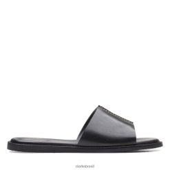 Clarks mulheres mule karsea couro preto clarks couro preto RJZRN5231 couro preto