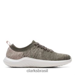Clarks mulheres nova brilho azeitona escura clarks RJZRN3862 azeitona escura