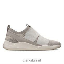 Clarks mulheres prata clarks peneira RJZRN4296 prata
