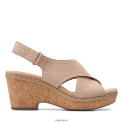 Clarks mulheres Sand Clarks Giselle Cove RJZRN3259 areia