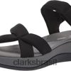 Clarks mulheres sandália arla gracie feminina preta têxtil clarks RJZRN926 têxtil preto