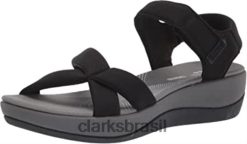 Clarks mulheres sandália arla gracie feminina preta têxtil clarks RJZRN926 têxtil preto