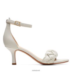 Clarks mulheres sandália clarks amali couro branco couro branco RJZRN5250 couro branco