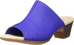 Clarks mulheres sandália clarks cobalt nobuck valarie caddy feminina RJZRN1469 nobuck cobalto