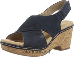 Clarks mulheres sandália clarks feminina giselle cove RJZRN1997 marinha