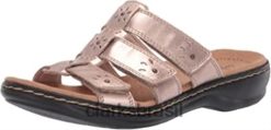 Clarks mulheres sandália clarks leisa spring slide feminina rosa RJZRN1660 rosa