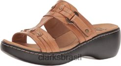 Clarks mulheres sandália delana macrae feminina couro bege clarks RJZRN2878 couro bege