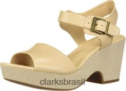 Clarks mulheres sandália feminina de couro blush maritsa janna clarks RJZRN2380 couro corado