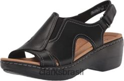 Clarks mulheres sandália feminina estilo merliah com cunha clarks couro tan RJZRN1999