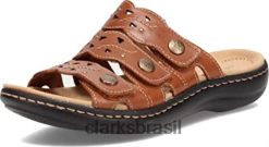 Clarks mulheres sandália feminina laurieann jade mahoga ny clarks RJZRN883 mogno