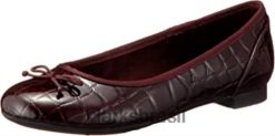 Clarks mulheres sapatilhas de alta costura femininas clarks borgonha RJZRN1629 Borgonha