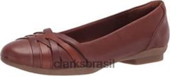 Clarks mulheres sapatilhas de balé sara clover femininas clarks mahoga RJZRN1885
