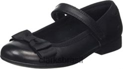 Clarks mulheres sapatilhas femininas scala tap k clarks pretas RJZRN1990